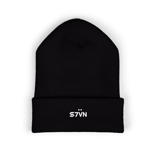 S7VN Logo Embroidered Cuffed Beanie